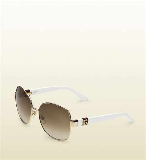 gucci gold sunglasses with pearl|Gucci sunglasses gold women sunglasses.